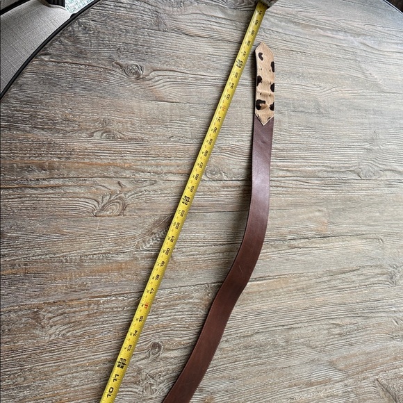 Matisse Italy Leopard Fur Leather Belt with Animal Print and Pouch - Picture 16 of 16